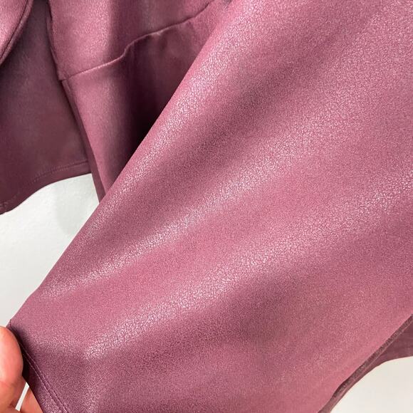 Lane Bryant Blouse Plus Size 22-24 Coated Stretch V-Neck Top Glam‎ Minimalist - Picture 10 of 11